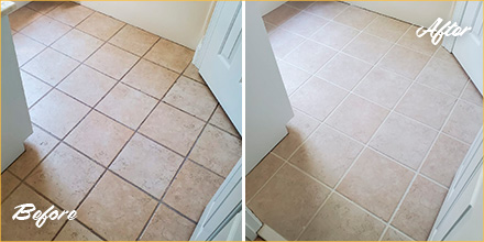Our Tile and Grout Cleaners Transformed a Bathroom Floor in Wilmington NC