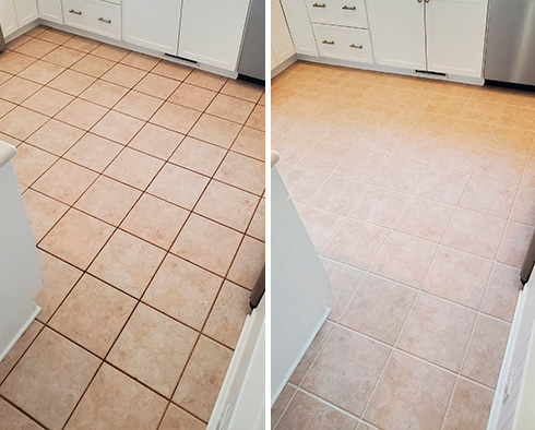 Floor Restored by Our Tile and Grout Cleaners in Atlantic Beach, NC