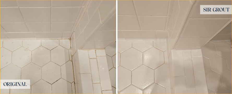 Floor Before and After a Flawless Grout Sealing in Wilmington, NC