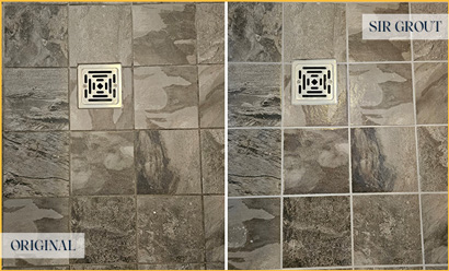 Shower Before and After a Flawless Grout Sealing in Leland, NC