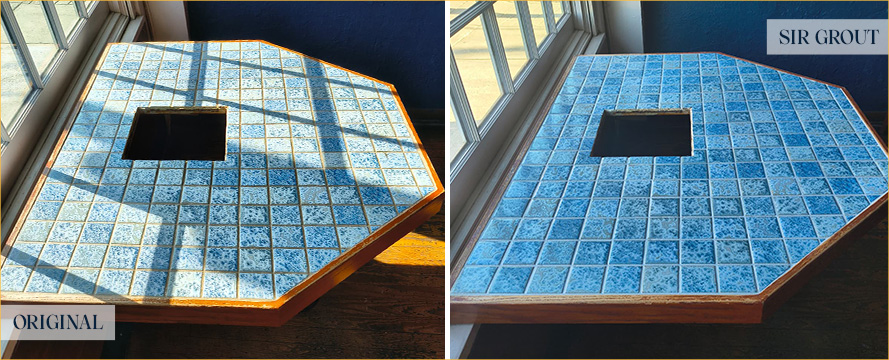 Surface Before and After an Excellent Tile Cleaning in Wilmington, NC 