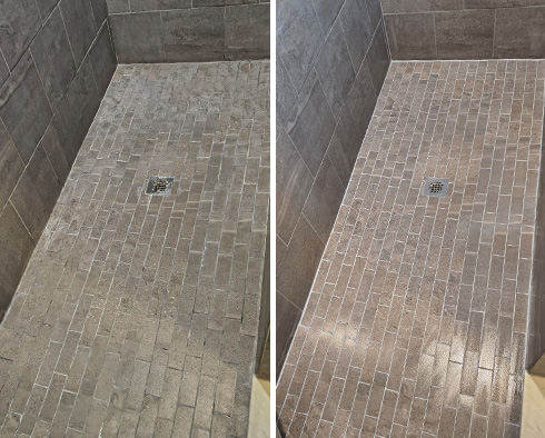 Shower Restored by Our Tile and Grout Cleaners in Holly Ridge, NC