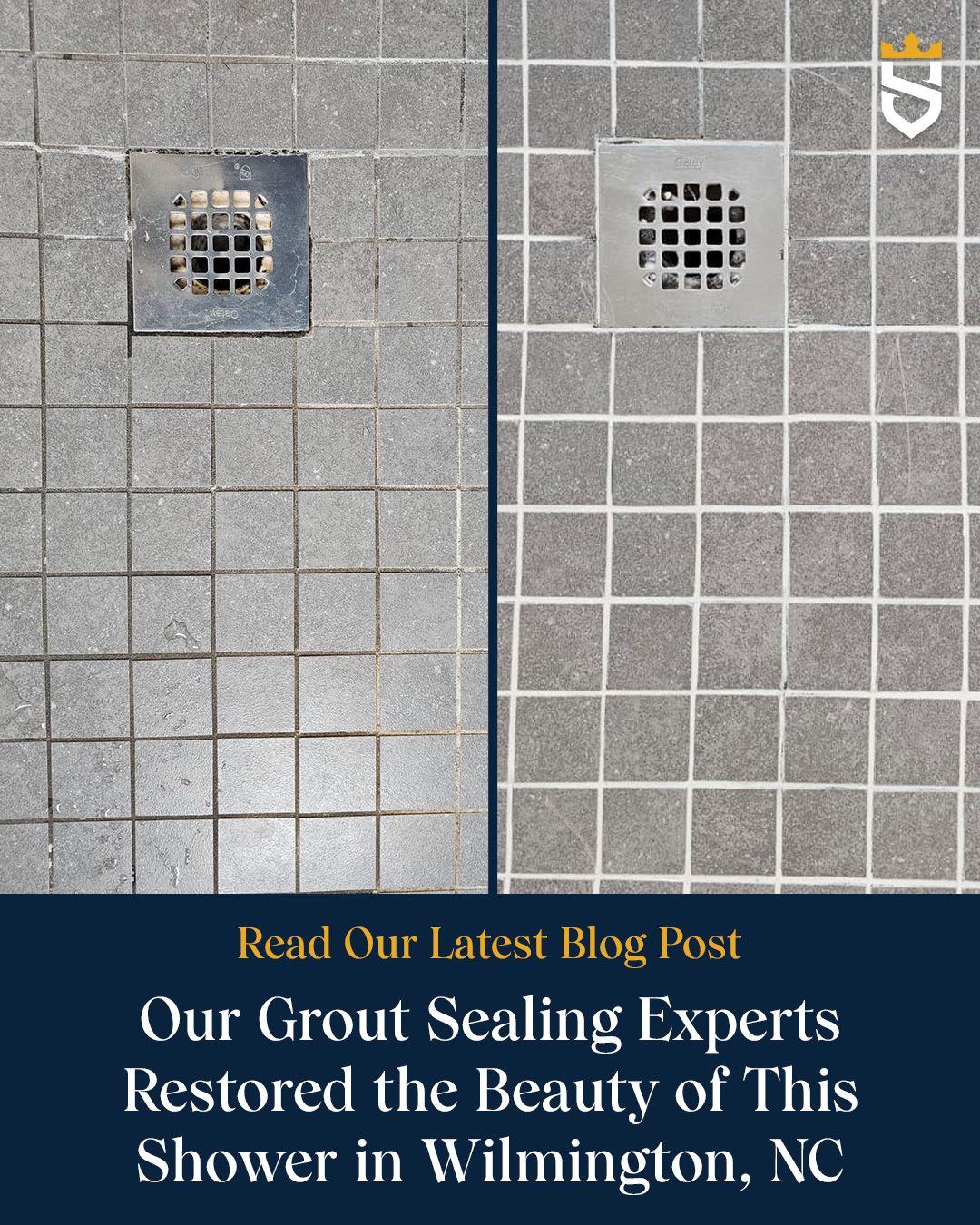 Our grout sealing experts restored the beauty of this shower in Wilmington, NC